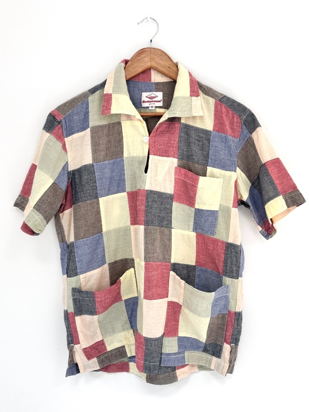 SS20 Battenwear Patchwork Madras Topangas Pullover - Multicolor - Small